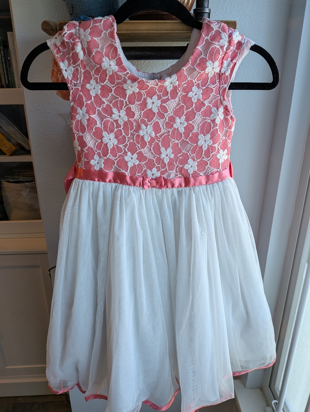 Jona Michelle Coral Lace Tulle Party Dress Flower Girl Wedding